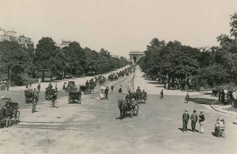 LAvenue Bois-de-Boulogne, avenida Bois de Boulogne (fotoengenharia) de French Photographer