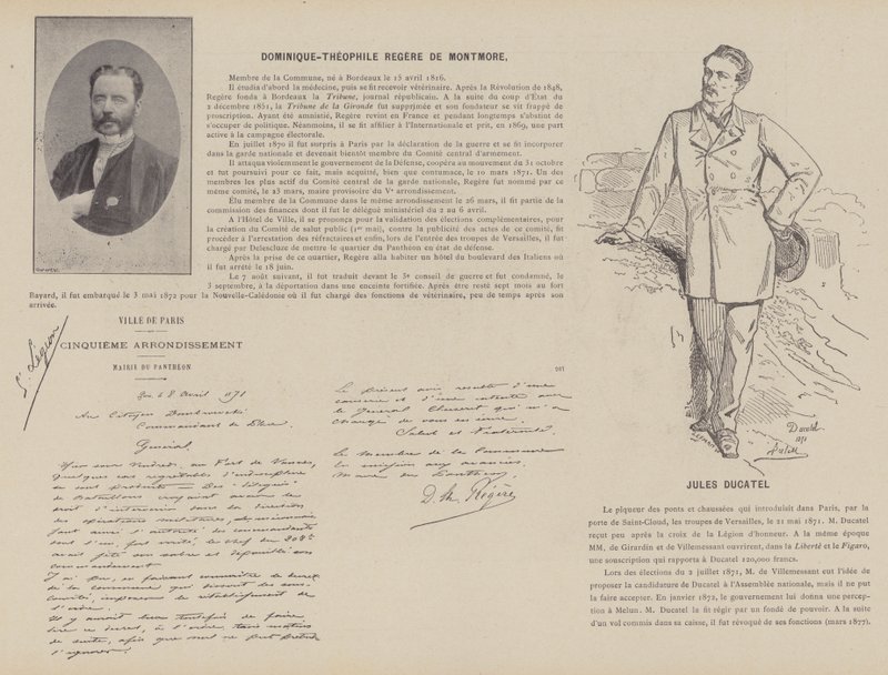 The Paris Commune, Dominique-Theophile Regere De Montmore, Jules Ducatel (foto a p/b) de French Photographer