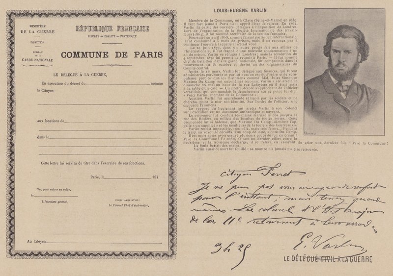 A Comuna de Paris, Louis-Eugene Varlin (foto a p/b) de French Photographer