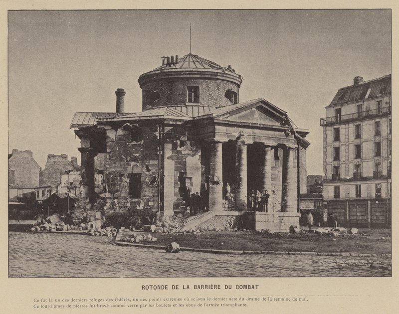 La Commune de Paris, Rotonde De La Barriere Du Combat (foto a p/b) de French Photographer