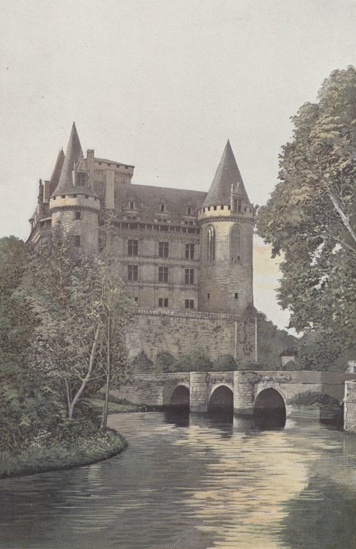La Rochefoucauld, Chateau, vista das margens do Tardoire de French Photographer