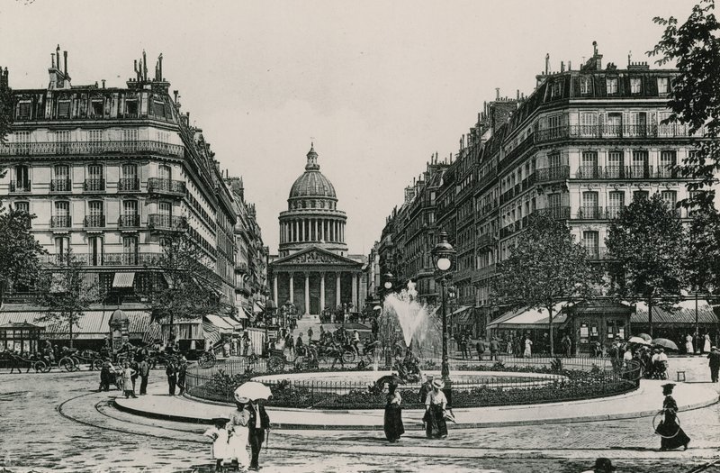 Rua Soufflot e o Panteão, a Rua Soufflot e o Panteão (fotoengenharia) de French Photographer