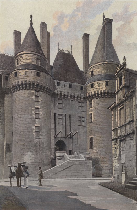 Langeais, Chateau, lado da cidade de entrada de French Photographer