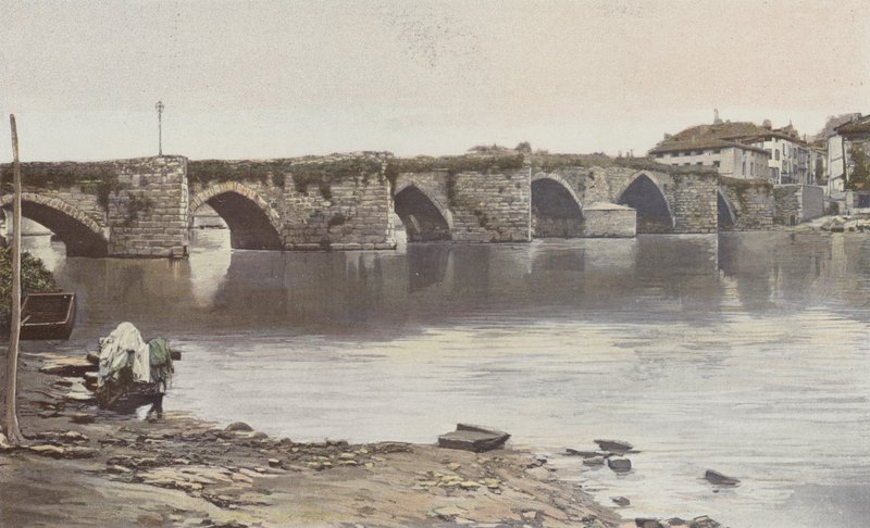 Limoges, Pont Saint-Martial, vista tomada a montante (margem do rio Vienne) de French Photographer