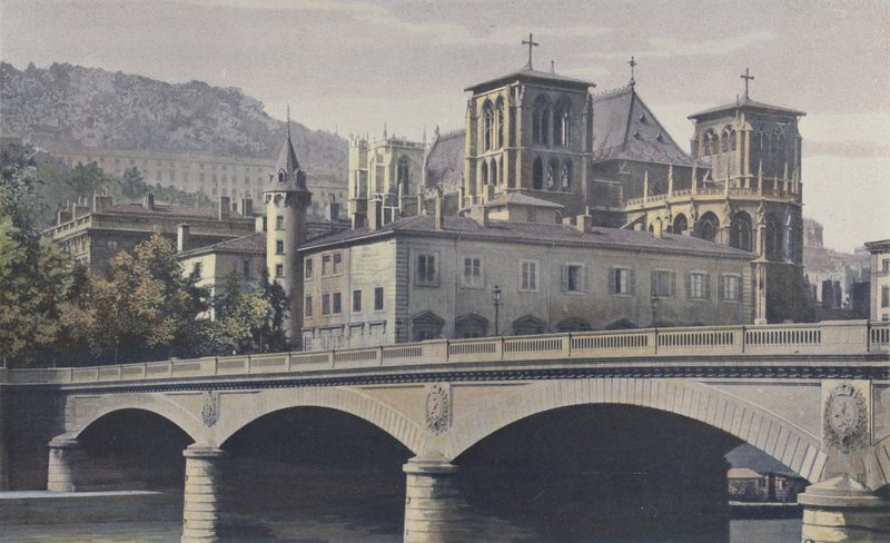 Lyon, Archeveche, Cathedrale St-Jean e encosta de Fourvière de French Photographer