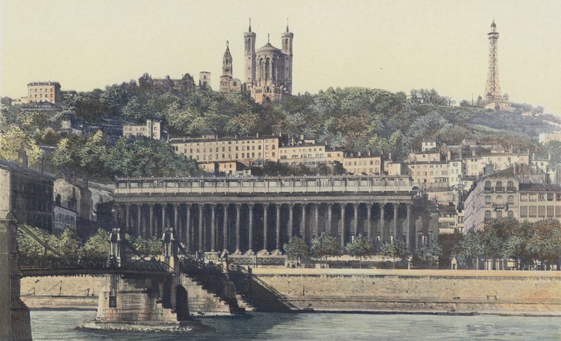Lyon, Palácio da Justiça e Basílica de Fourvière de French Photographer