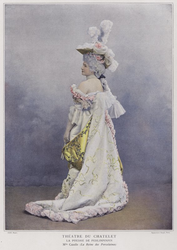 Mademoiselle Cazalis tem a Rainha da Porcelana em Perlinpinpin Powder (foto colorida) de French Photographer