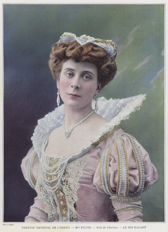 Mademoiselle Sylvie como Charlotte no rei Galant (foto colorida) de French Photographer