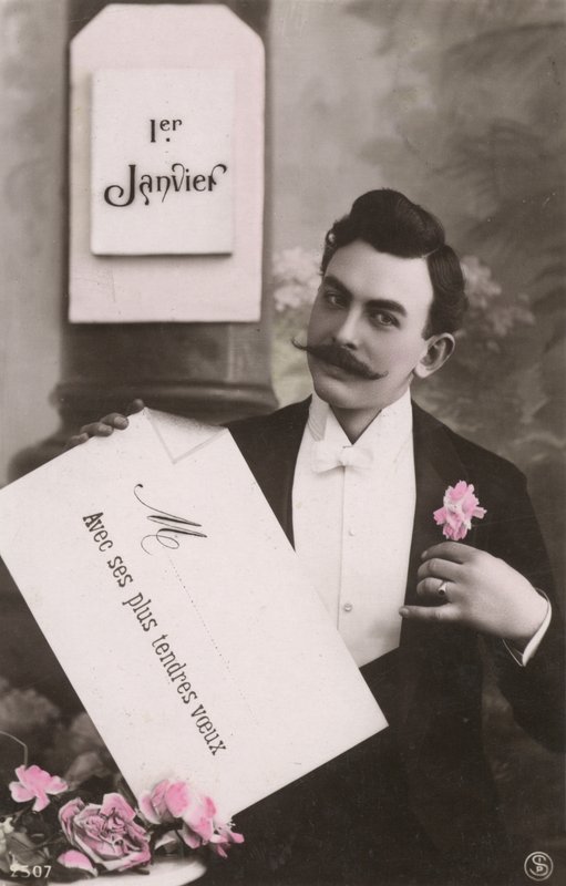 Homem, com, um, bigode de French Photographer