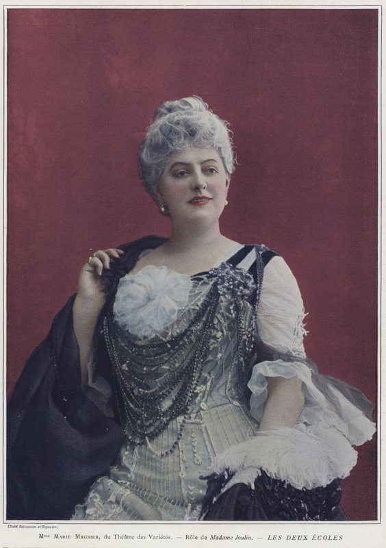Marie Magnier e Madame Joulin em Les Deux Ecoles (foto colorida) de French Photographer