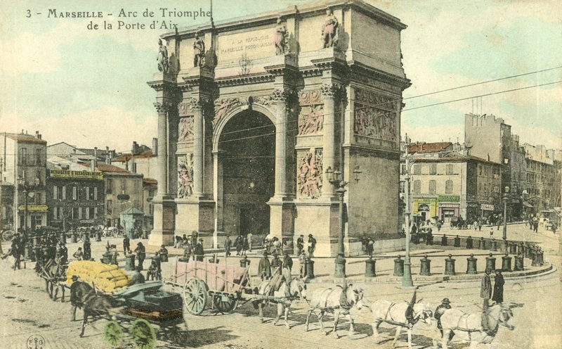 Marselha, arco triunfal da porta DAix de French Photographer
