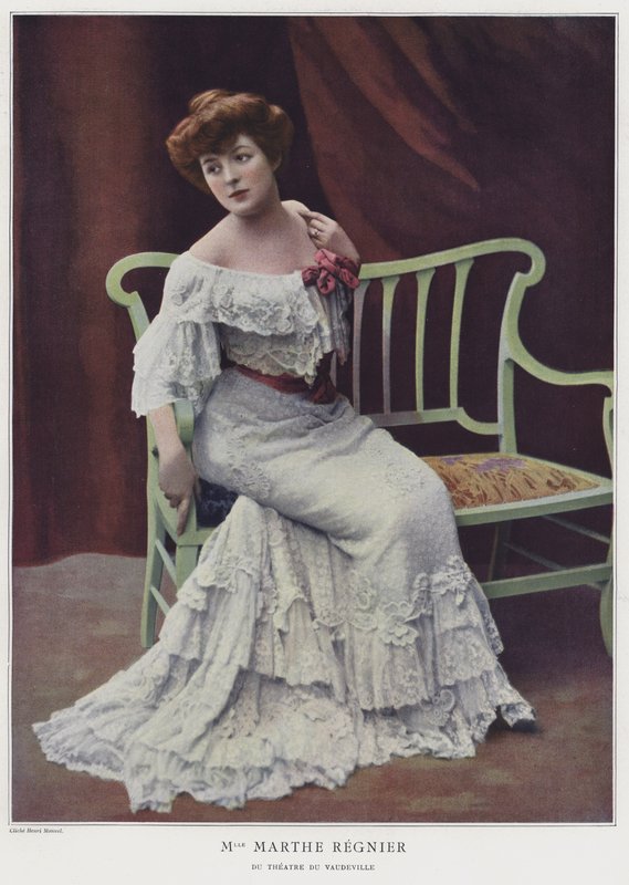Marthe Regnier, atriz francesa (foto colorida) de French Photographer
