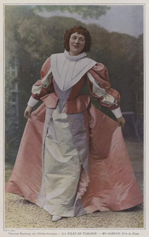 Mary Garden como Diane em The Tabarin Girl (foto colorida) de French Photographer