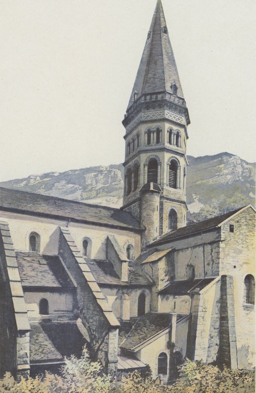 Nantua, igreja, torre sineira e transepto N de French Photographer