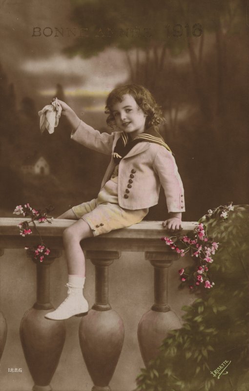 Cartão de Ano Novo, 1916 de French Photographer