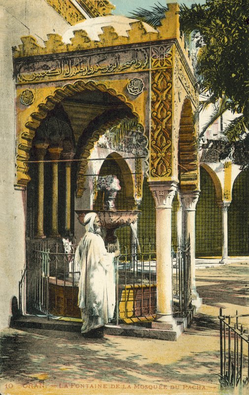 Oran, Argélia, fonte da mesquita de Pacha de French Photographer