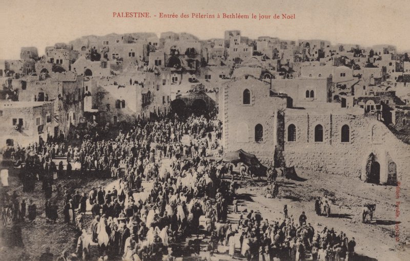 Palestina, entrada dos peregrinos a Belém no dia de Natal de French Photographer