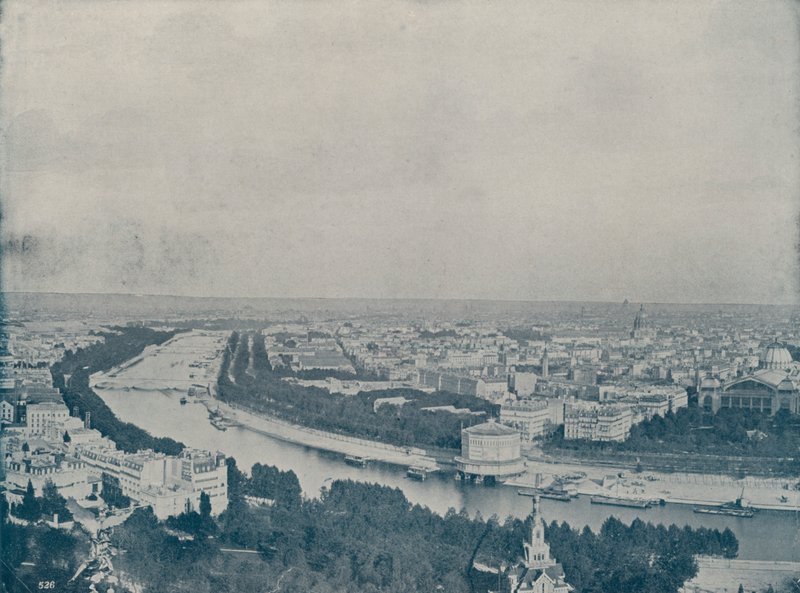 Panorama de Paris, do Trocadero (foto a p/b) de French Photographer