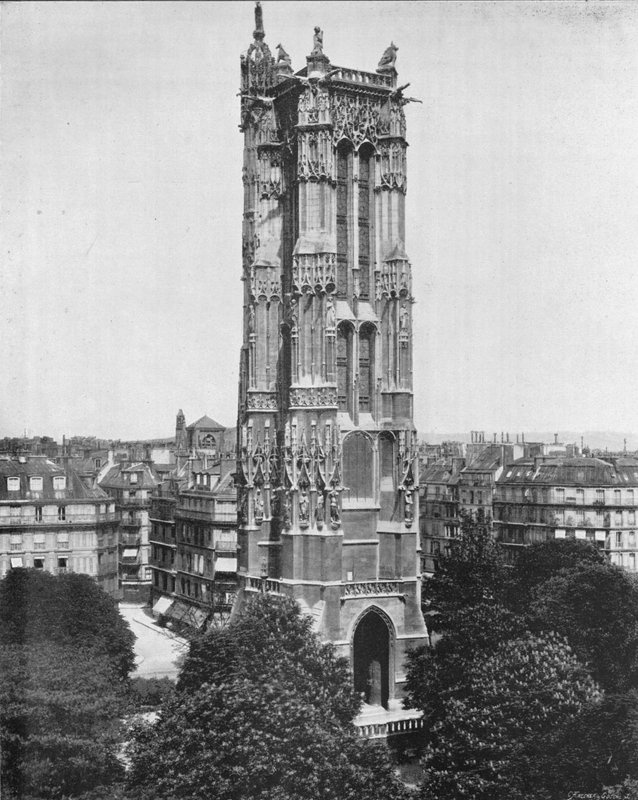 Paris - A Torre Saint-Jacques (foto a p/b) de French Photographer