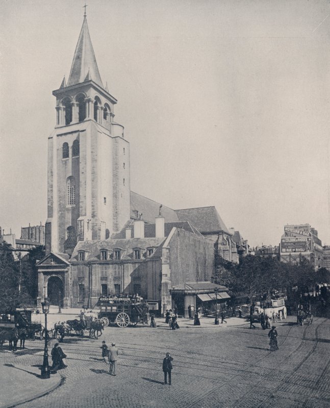Paris: Igreja de Saint Germain-des-Pres (foto a p/b) de French Photographer