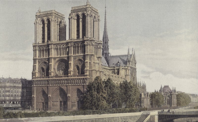 Paris, notre-senhora igreja, vista, de, fachada de French Photographer