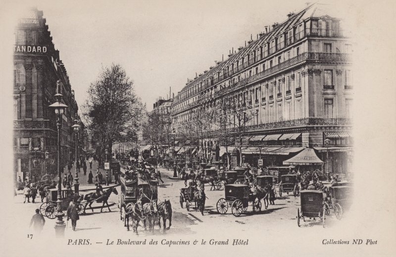 Paris, o Boulevard des Capucines, o Grand Hotel de French Photographer