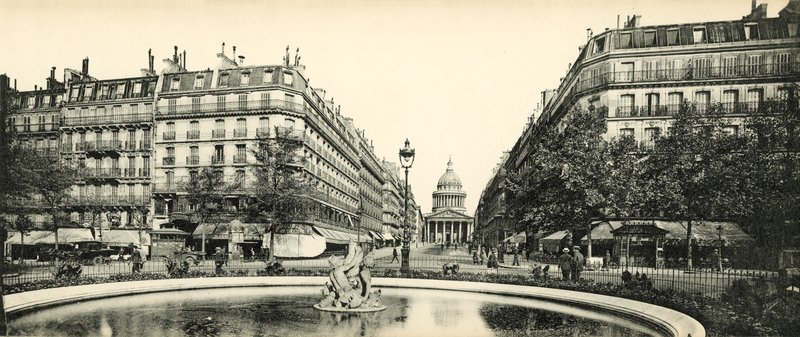 Paris, o Panteão e a Rua Soufflot, o Panteão e a Rua Soufflot de French Photographer