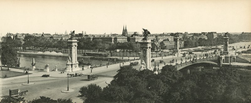 Paris, a ponte de Alexander III, ponte de Alexander III de French Photographer