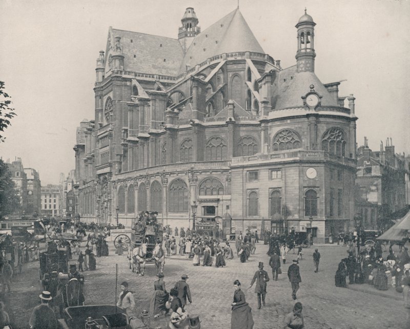 Paris: A Igreja de Santo Eustáquio (foto a p/b) de French Photographer