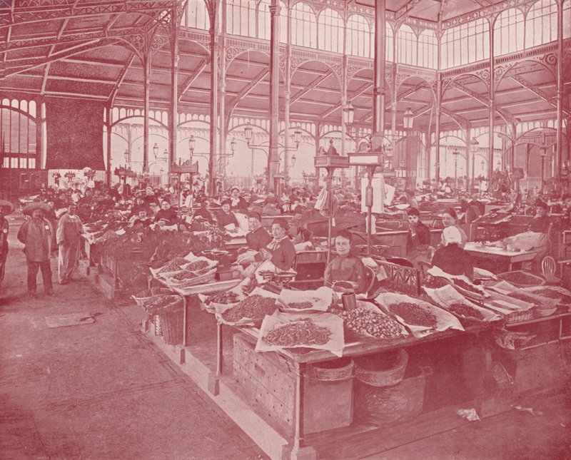 Paris: O Grande Mercado Central (foto a p/b) de French Photographer