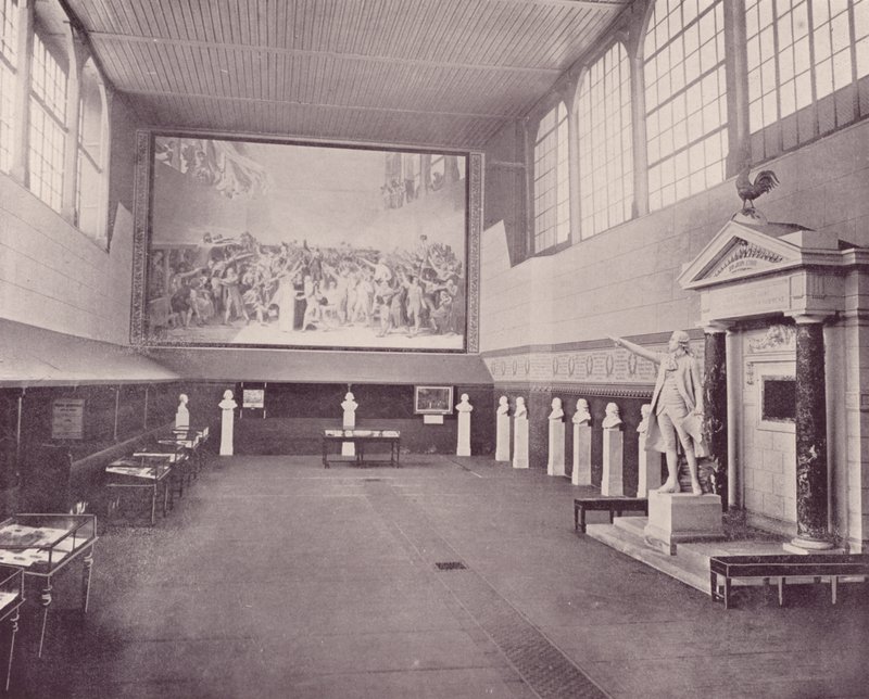 Paris: O Salão do Tribunal de Ténis, Versalhes (foto a p/b) de French Photographer
