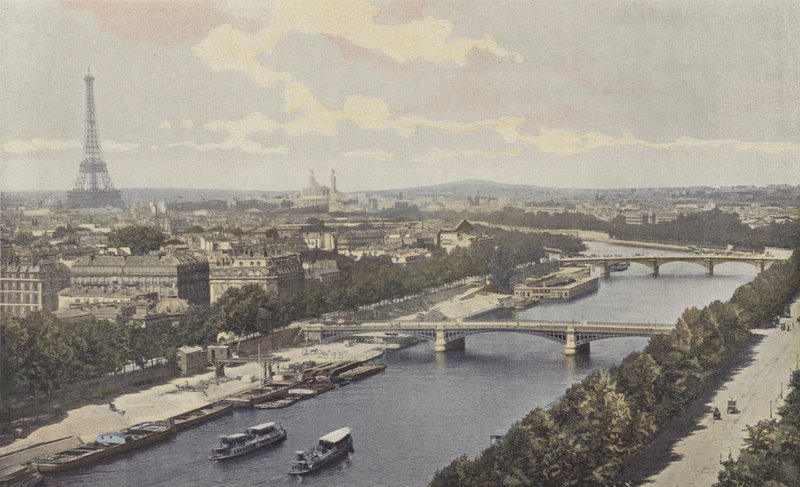 Paris, vista do Sena, tirada do Pavillon de Flore de French Photographer