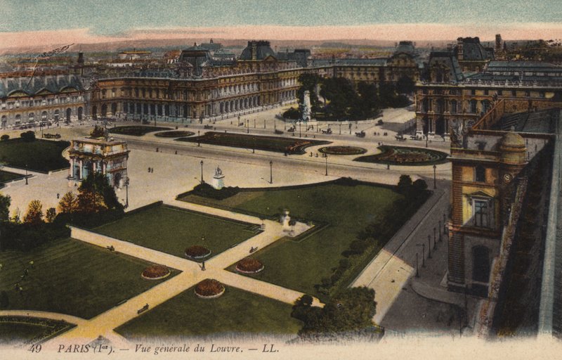 Paris, visão geral do Louvre de French Photographer