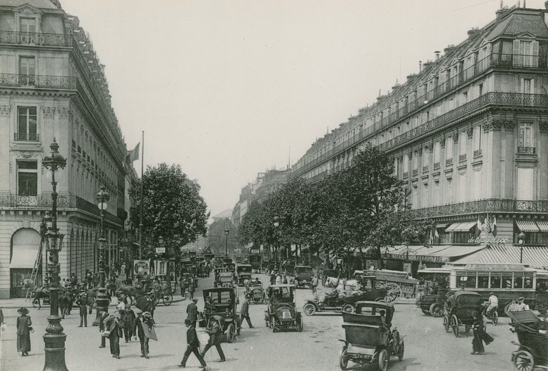 Perspectiva do Boulevard Capucines, Boulevard dos Capucines (fotogravação) de French Photographer