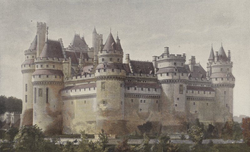 Pierrefonds, Chateau (vista da estrada para Villers-Cotterets) de French Photographer