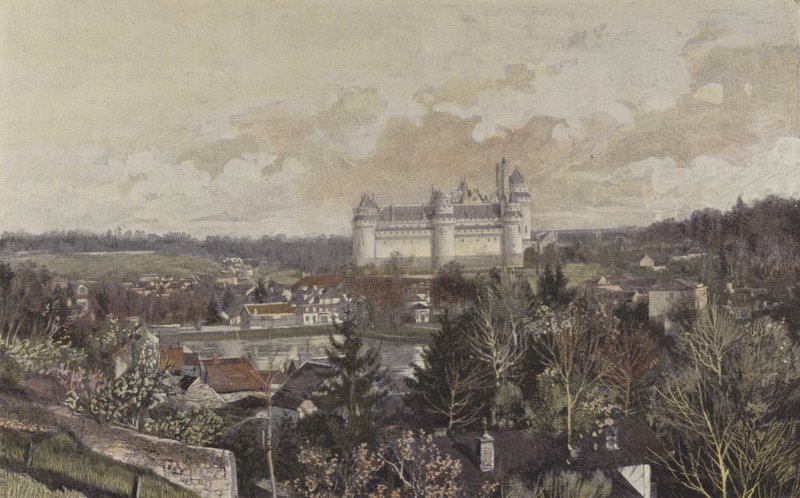 Pierrefonds, visão geral tirada da rocha de French Photographer