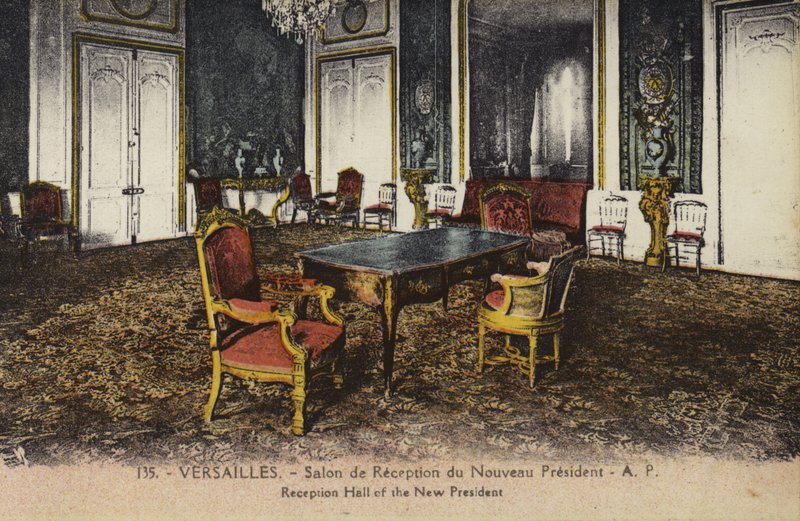 Sala de Recepção do novo Presidente, Palácio de Versalhes (foto a cores) de French Photographer