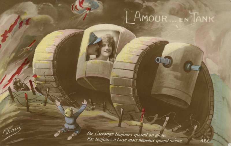 Romance num tanque (foto a cores) de French Photographer