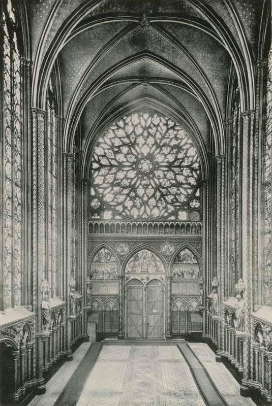 Roseta da Sainte-Chapelle, Janela Rosácea na Capela Santa (fotogravura) de French Photographer