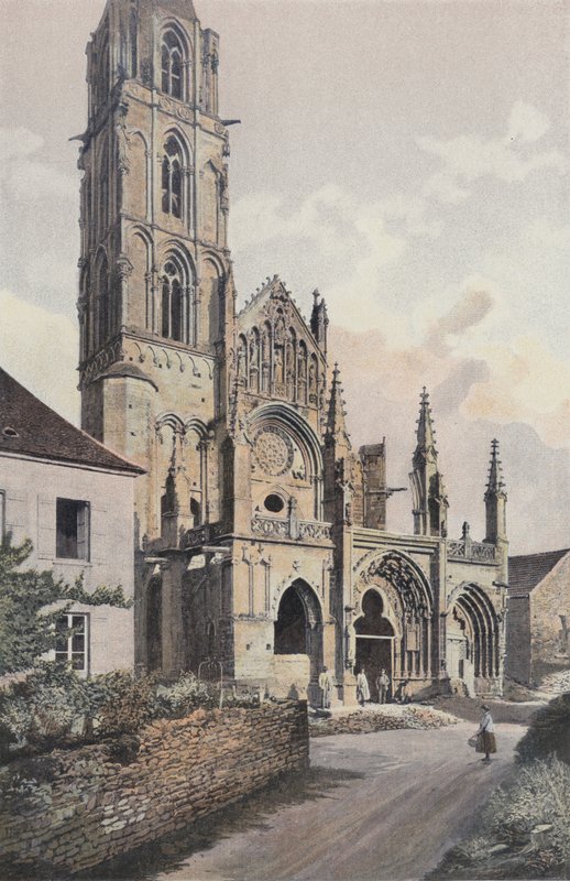 Saint-Pere-sous-Vezelay, Igreja, fachada NO (antes da restauração) de French Photographer