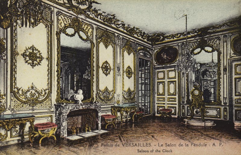 Salon de la Pendule, Palácio de Versalhes (foto a cores) de French Photographer