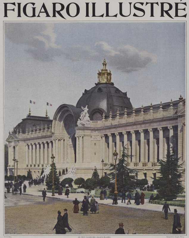 O Petit Palais de Champs-Elysees, Exposição Universelle 1900, Paris (foto a cores) de French Photographer