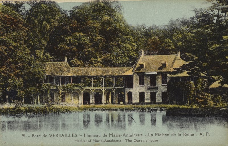 A Casa da Rainha, Hamlet de Maria Antonieta, Versalhes (foto a cores) de French Photographer