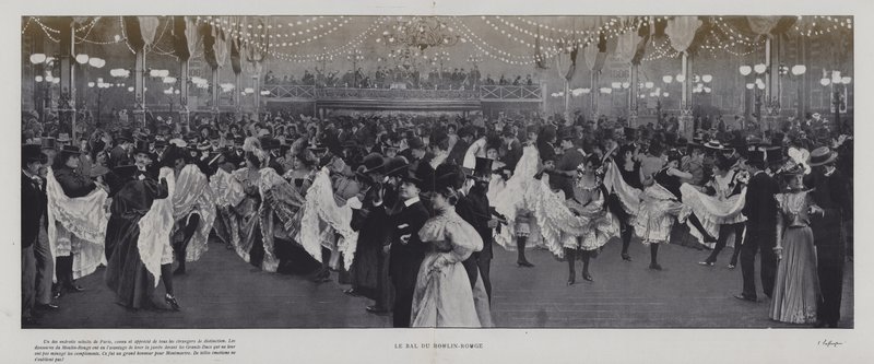 O salão no Moulin Rouge, Paris (foto a p/b) de French Photographer