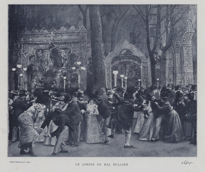 O jardim do Bal Bullier, Paris (foto a p/b) de French Photographer