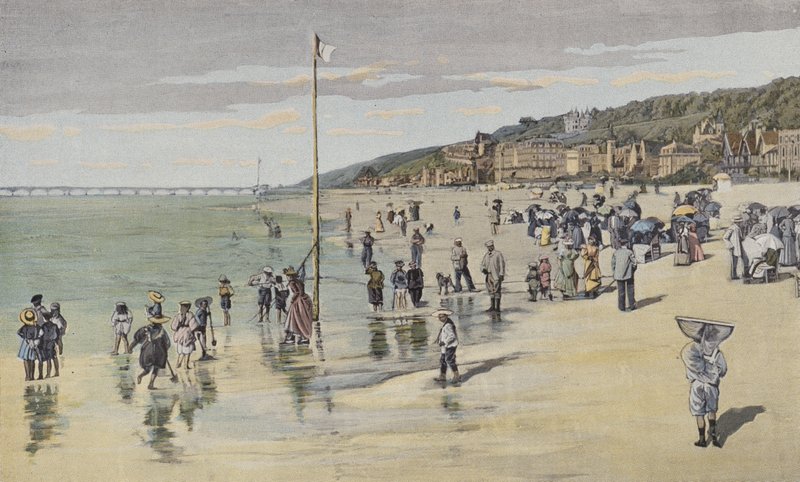 Trouville, a praia no momento da maré de French Photographer