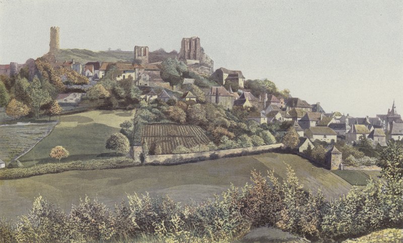 Turenne, vista da cidade e do castelo, Cote N de French Photographer