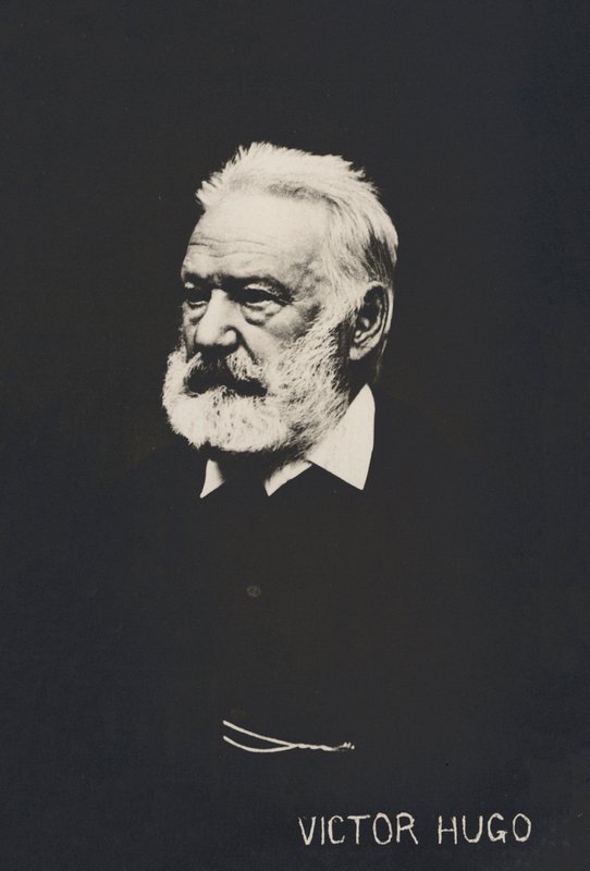 Victor Hugo, retrato (foto a p/b) de French Photographer