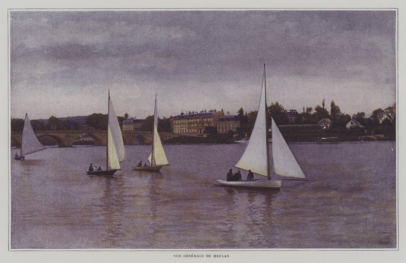 Vista de Meulan-en-Yvelines, Paris (foto a cores) de French Photographer
