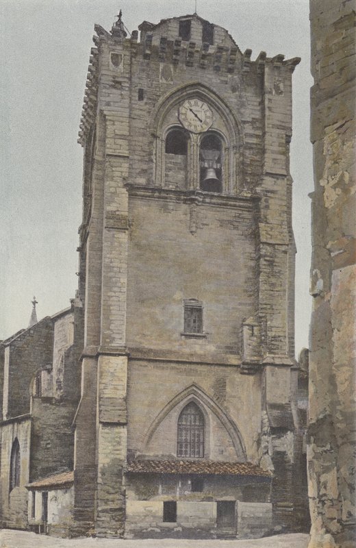 Villeneuve-les-Avignon, Igreja, Campanário Fortificado, hoje Campanário (antes da restauração) de French Photographer